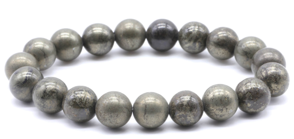 Pulsera de piedras de pirita 10mm