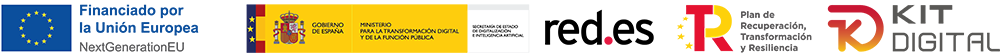con-bandera-kit-digital Financiado por la Unión Europea. NextGenerationEU. Gobierno de España. Ministerio para la Transformación Digital y de la Función Pública. Secretaría de Estado de Digitalización e Inteligencia Artificial. red.es. Plan de Recuperación, Transformación y Resiliencia. Kit Digital